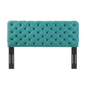 ModwayModway Lizzy Tufted Twin Performance Velvet Headboard MOD-6030 MOD-6030-TEA- BetterPatio.com