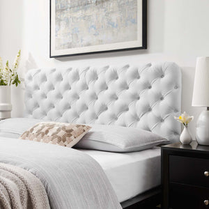 ModwayModway Lizzy Tufted Twin Performance Velvet Headboard MOD-6030 MOD-6030-WHI- BetterPatio.com