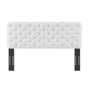 ModwayModway Lizzy Tufted Twin Performance Velvet Headboard MOD-6030 MOD-6030-WHI- BetterPatio.com