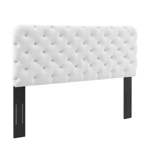 ModwayModway Lizzy Tufted Twin Performance Velvet Headboard MOD-6030 MOD-6030-WHI- BetterPatio.com