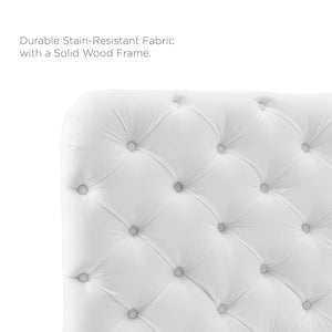 ModwayModway Lizzy Tufted Twin Performance Velvet Headboard MOD-6030 MOD-6030-WHI- BetterPatio.com