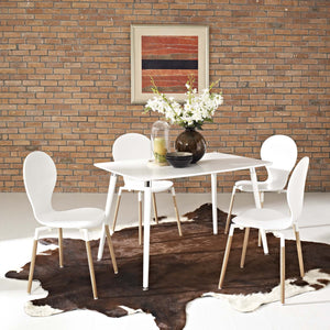 ModwayModway Lode Rectangle Wood Dining Table EEI-1094 EEI-1094-WHI- BetterPatio.com