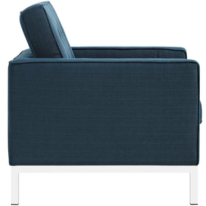 ModwayModway Loft 2 Piece Upholstered Fabric Sofa and Armchair Set EEI-2443 EEI-2443-AZU-SET- BetterPatio.com