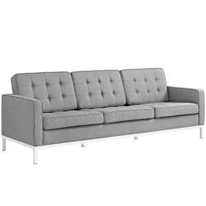 ModwayModway Loft 2 Piece Upholstered Fabric Sofa and Armchair Set EEI-2443 EEI-2443-LGR-SET- BetterPatio.com