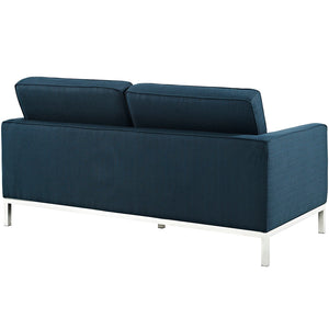 ModwayModway Loft 2 Piece Upholstered Fabric Sofa and Loveseat Set EEI-2444 EEI-2444-AZU-SET- BetterPatio.com