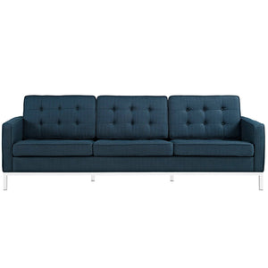 ModwayModway Loft 2 Piece Upholstered Fabric Sofa and Loveseat Set EEI-2444 EEI-2444-AZU-SET- BetterPatio.com