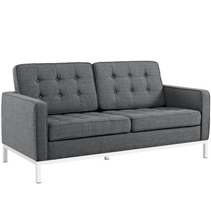 ModwayModway Loft 2 Piece Upholstered Fabric Sofa and Loveseat Set EEI-2444 EEI-2444-DOR-SET- BetterPatio.com