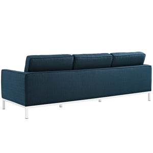 ModwayModway Loft 3 Piece Upholstered Fabric Sofa and Armchair Set EEI-2439 EEI-2439-AZU-SET- BetterPatio.com