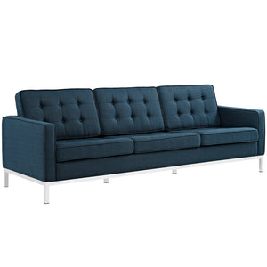 ModwayModway Loft 3 Piece Upholstered Fabric Sofa and Armchair Set EEI-2439 EEI-2439-AZU-SET- BetterPatio.com