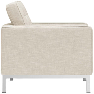 ModwayModway Loft 3 Piece Upholstered Fabric Sofa and Armchair Set EEI-2439 EEI-2439-BEI-SET- BetterPatio.com