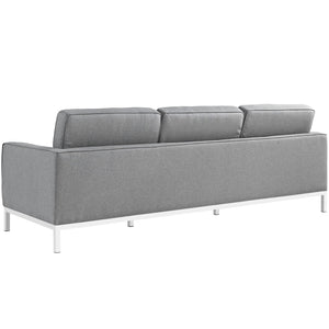 ModwayModway Loft 3 Piece Upholstered Fabric Sofa and Armchair Set EEI-2439 EEI-2439-LGR-SET- BetterPatio.com