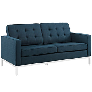 ModwayModway Loft 3 Piece Upholstered Fabric Sofa Loveseat and Armchair Set EEI-2441 EEI-2441-AZU-SET- BetterPatio.com