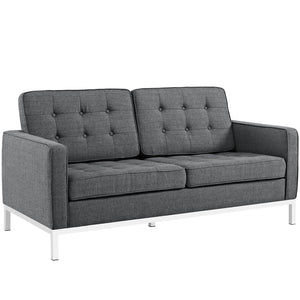 ModwayModway Loft 3 Piece Upholstered Fabric Sofa Loveseat and Armchair Set EEI-2441 EEI-2441-DOR-SET- BetterPatio.com