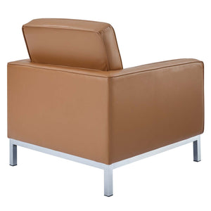 ModwayModway Loft Leather Armchair EEI-2781 EEI-2781-TAN- BetterPatio.com