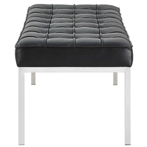 ModwayModway Loft Leather Bench EEI-2782 EEI-2782-BLK- BetterPatio.com