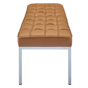 ModwayModway Loft Leather Bench EEI-2782 EEI-2782-TAN- BetterPatio.com