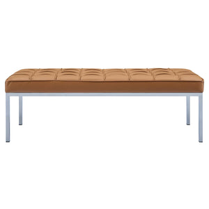 ModwayModway Loft Leather Bench EEI-2782 EEI-2782-TAN- BetterPatio.com