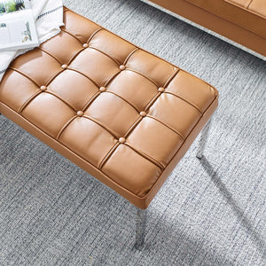 ModwayModway Loft Leather Bench EEI-2782 EEI-2782-TAN- BetterPatio.com