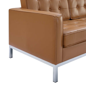 ModwayModway Loft Leather Sofa EEI-2779 EEI-2779-TAN- BetterPatio.com