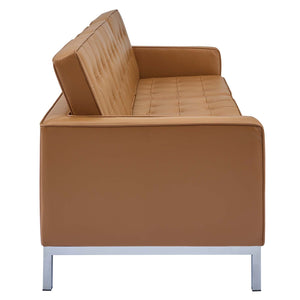 ModwayModway Loft Leather Sofa EEI-2779 EEI-2779-TAN- BetterPatio.com