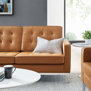 ModwayModway Loft Leather Sofa EEI-2779 EEI-2779-TAN- BetterPatio.com