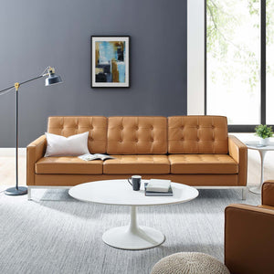 ModwayModway Loft Leather Sofa EEI-2779 EEI-2779-TAN- BetterPatio.com