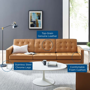 ModwayModway Loft Leather Sofa EEI-2779 EEI-2779-TAN- BetterPatio.com