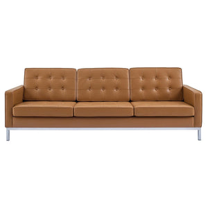 ModwayModway Loft Leather Sofa EEI-2779 EEI-2779-TAN- BetterPatio.com