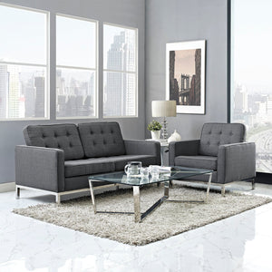 ModwayModway Loft Living Room Set Upholstered Fabric Set of 2 EEI-2442 EEI-2442-DOR-SET- BetterPatio.com