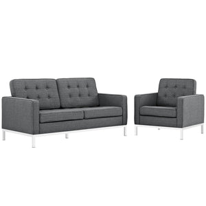 ModwayModway Loft Living Room Set Upholstered Fabric Set of 2 EEI-2442 EEI-2442-DOR-SET- BetterPatio.com