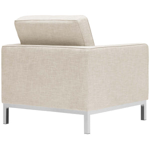 ModwayModway Loft Upholstered Fabric Armchair EEI-2050 EEI-2050-BEI- BetterPatio.com