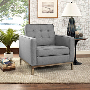 ModwayModway Loft Upholstered Fabric Armchair EEI-2050 EEI-2050-LGR- BetterPatio.com