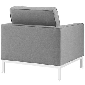 ModwayModway Loft Upholstered Fabric Armchair EEI-2050 EEI-2050-LGR- BetterPatio.com