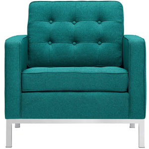 ModwayModway Loft Upholstered Fabric Armchair EEI-2050 EEI-2050-TEA- BetterPatio.com