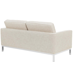 ModwayModway Loft Upholstered Fabric Loveseat EEI-2051 EEI-2051-BEI- BetterPatio.com