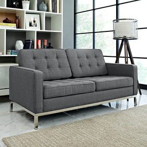 ModwayModway Loft Upholstered Fabric Loveseat EEI-2051 EEI-2051-DOR- BetterPatio.com