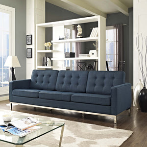 ModwayModway Loft Upholstered Fabric Sofa EEI-2052 EEI-2052-AZU- BetterPatio.com