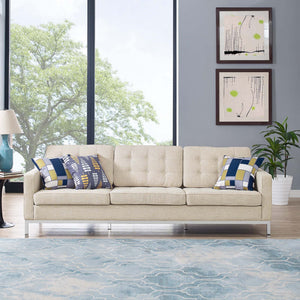 ModwayModway Loft Upholstered Fabric Sofa EEI-2052 EEI-2052-BEI- BetterPatio.com