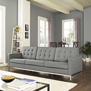 ModwayModway Loft Upholstered Fabric Sofa EEI-2052 EEI-2052-LGR- BetterPatio.com