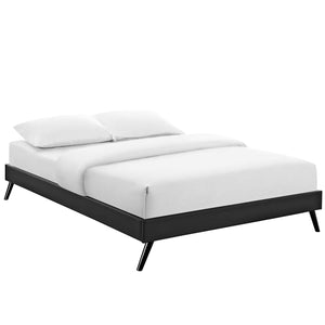 ModwayModway Loryn Full Vinyl Bed Frame with Round Splayed Legs MOD-5888 MOD-5888-BLK- BetterPatio.com