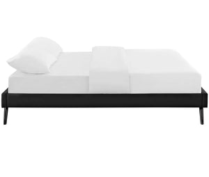 ModwayModway Loryn Full Vinyl Bed Frame with Round Splayed Legs MOD-5888 MOD-5888-BLK- BetterPatio.com