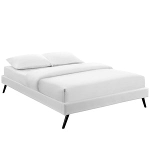 ModwayModway Loryn Full Vinyl Bed Frame with Round Splayed Legs MOD-5888 MOD-5888-WHI- BetterPatio.com