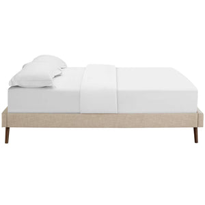 ModwayModway Loryn King Fabric Bed Frame with Round Splayed Legs MOD-5893 MOD-5893-BEI- BetterPatio.com