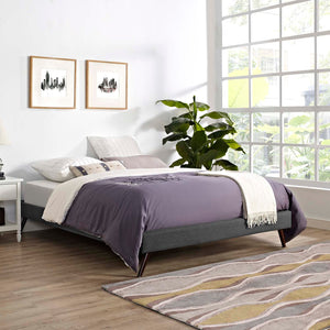 ModwayModway Loryn King Fabric Bed Frame with Round Splayed Legs MOD-5893 MOD-5893-GRY- BetterPatio.com