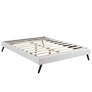 ModwayModway Loryn King Vinyl Bed Frame with Round Splayed Legs MOD-5892 MOD-5892-WHI- BetterPatio.com