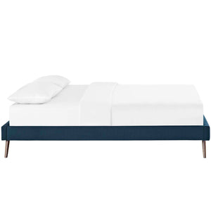 ModwayModway Loryn Queen Fabric Bed Frame with Round Splayed Legs MOD-5891 MOD-5891-AZU- BetterPatio.com