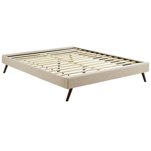 ModwayModway Loryn Queen Fabric Bed Frame with Round Splayed Legs MOD-5891 MOD-5891-BEI- BetterPatio.com