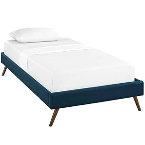 ModwayModway Loryn Twin Fabric Bed Frame with Round Splayed Legs MOD-5887 MOD-5887-AZU- BetterPatio.com