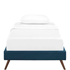 ModwayModway Loryn Twin Fabric Bed Frame with Round Splayed Legs MOD-5887 MOD-5887-AZU- BetterPatio.com