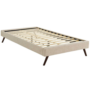 ModwayModway Loryn Twin Fabric Bed Frame with Round Splayed Legs MOD-5887 MOD-5887-BEI- BetterPatio.com